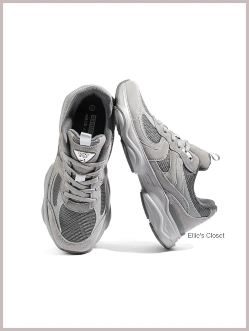 Men's Breathable Mesh Fashion Sneakers Platform Lace-Up Athletic Shoes